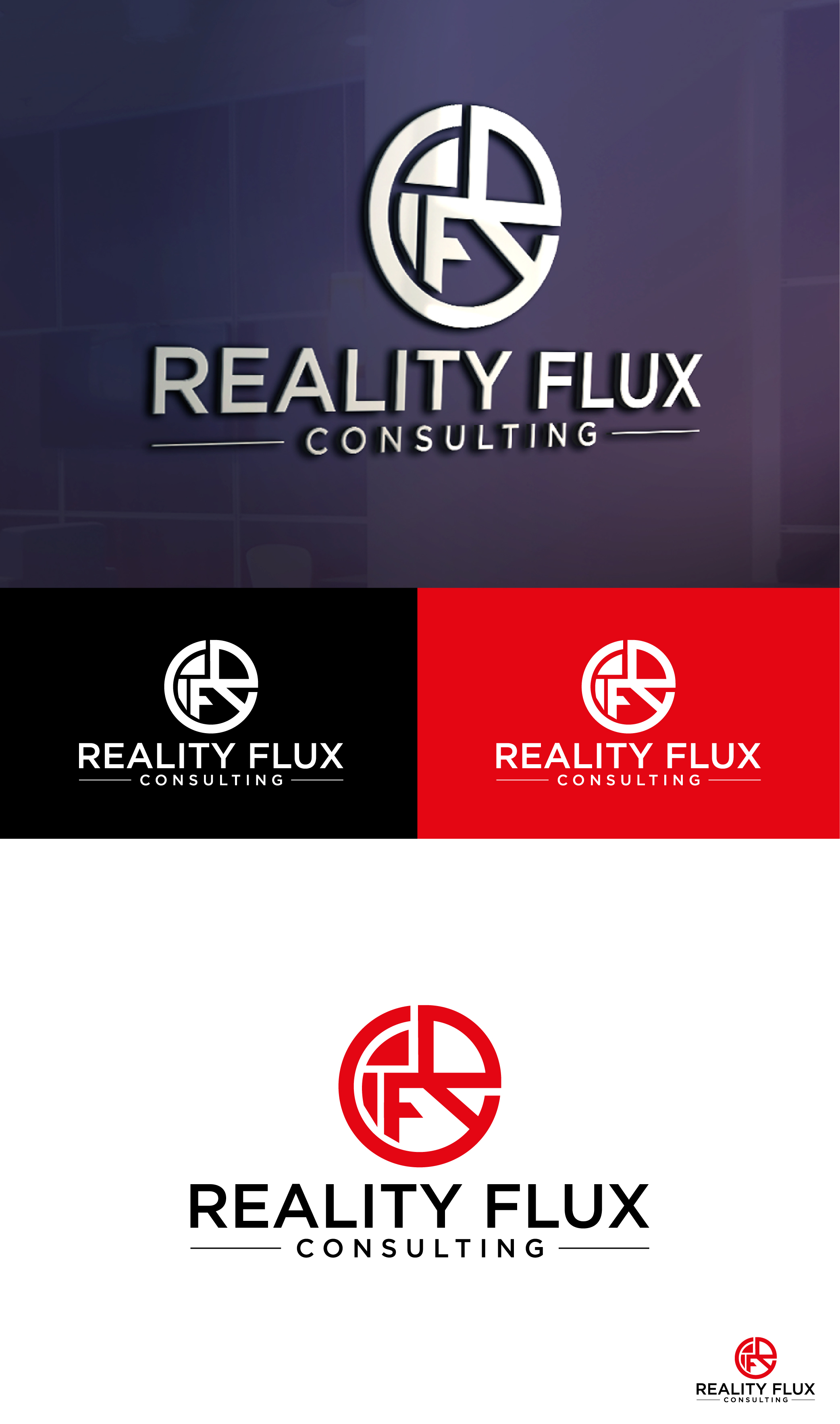 Logo Design by CrewType for Reality Flux Consulting, LLC | Design #27938051