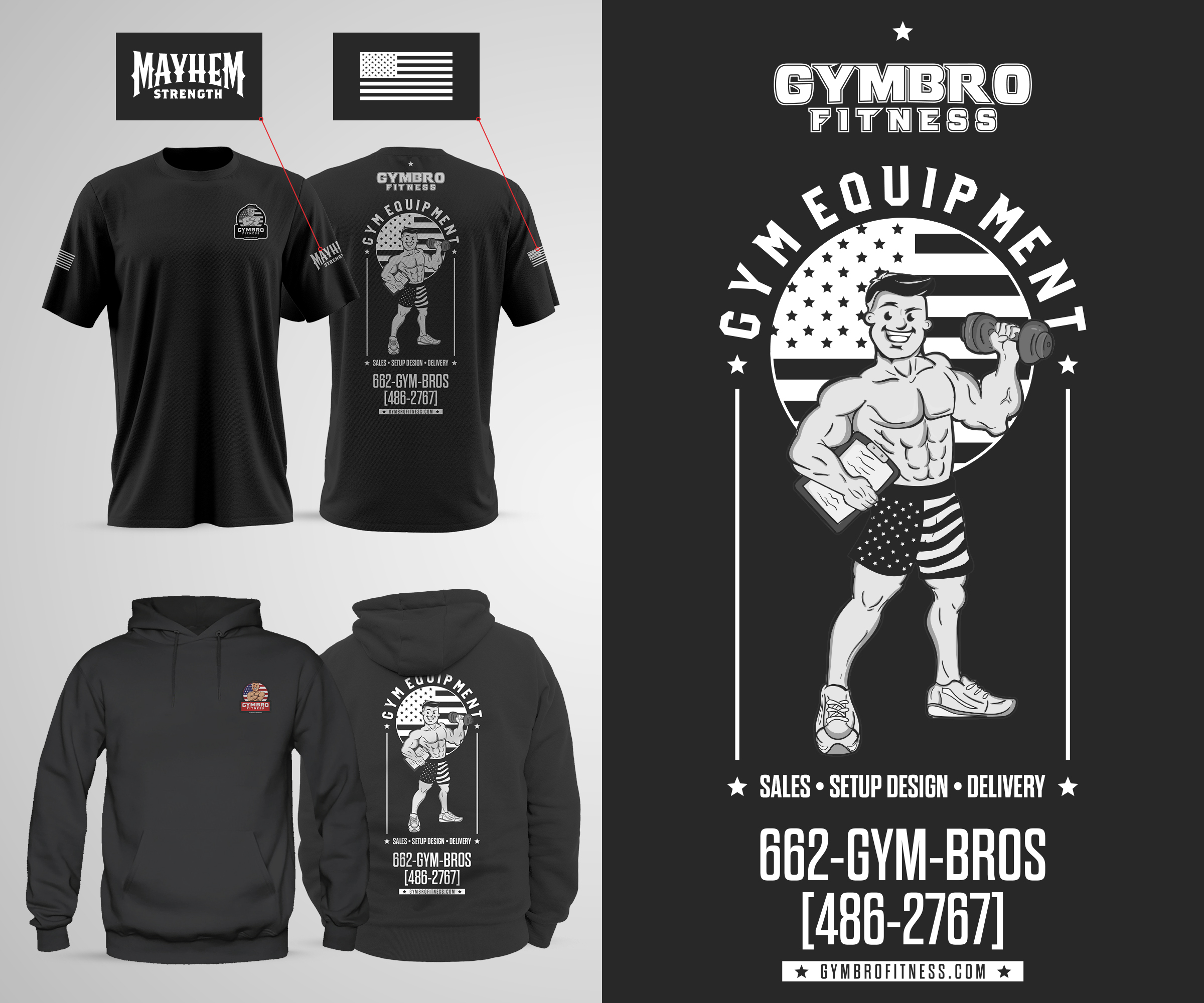 T-shirt Design by Sangkasa for Mayhem Strength LLC | Design #27917421