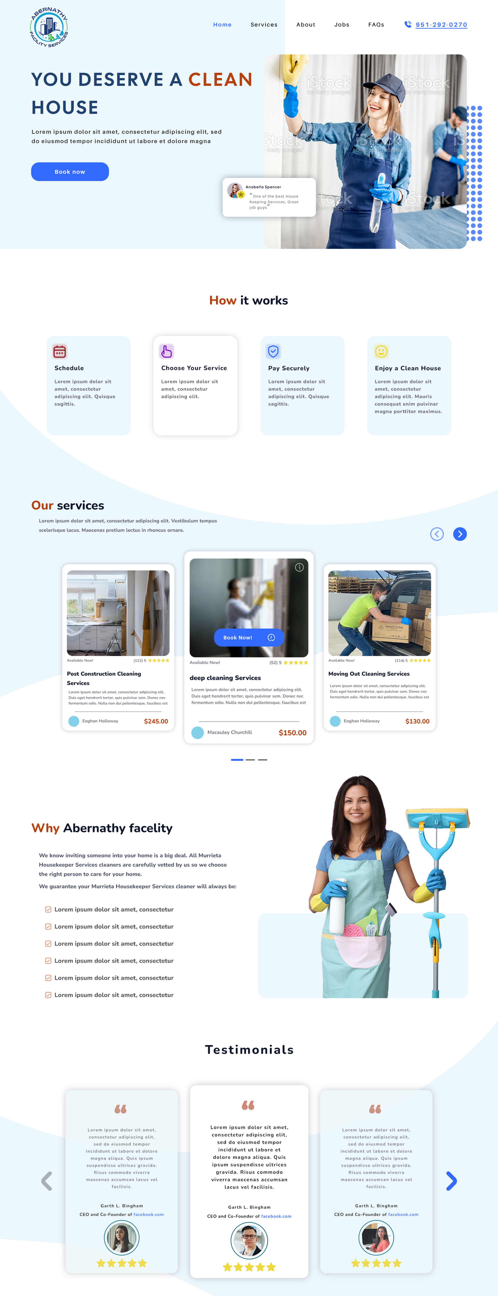 Web Design by amar achouri for Abernathy Facility Services | Design #27914437