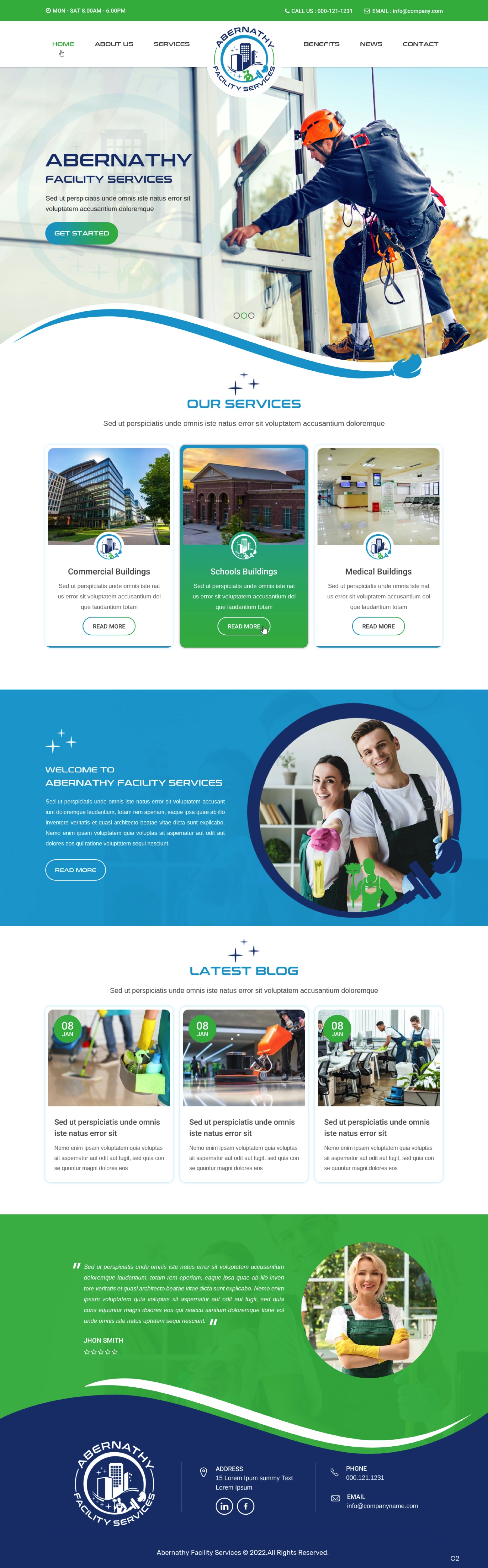Web Design by pb for Abernathy Facility Services | Design #27920102