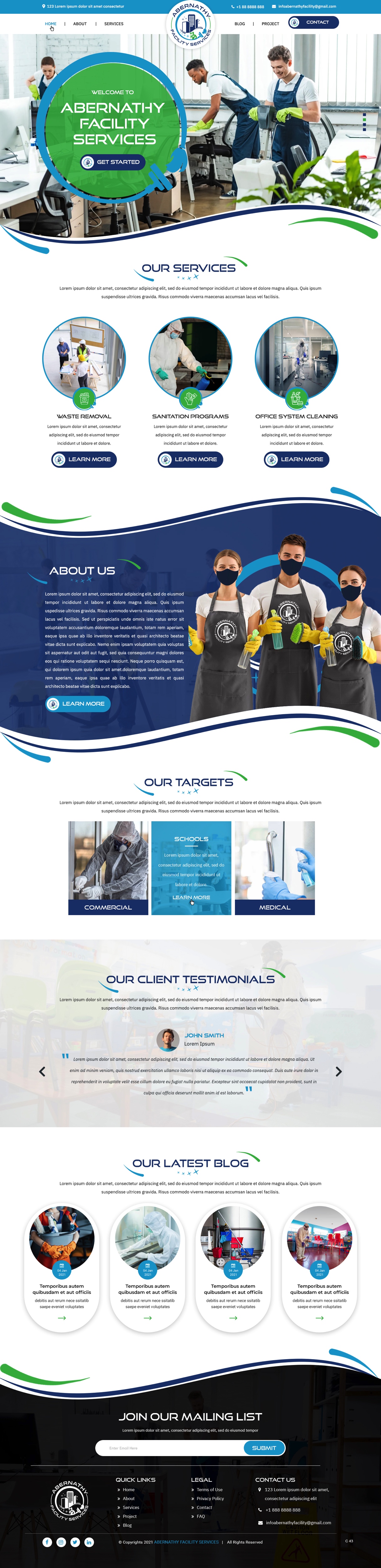 Web Design by pb for Abernathy Facility Services | Design #27920105
