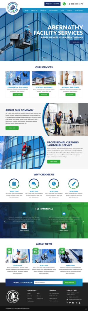 Web Design by pb for Abernathy Facility Services | Design: #27920110