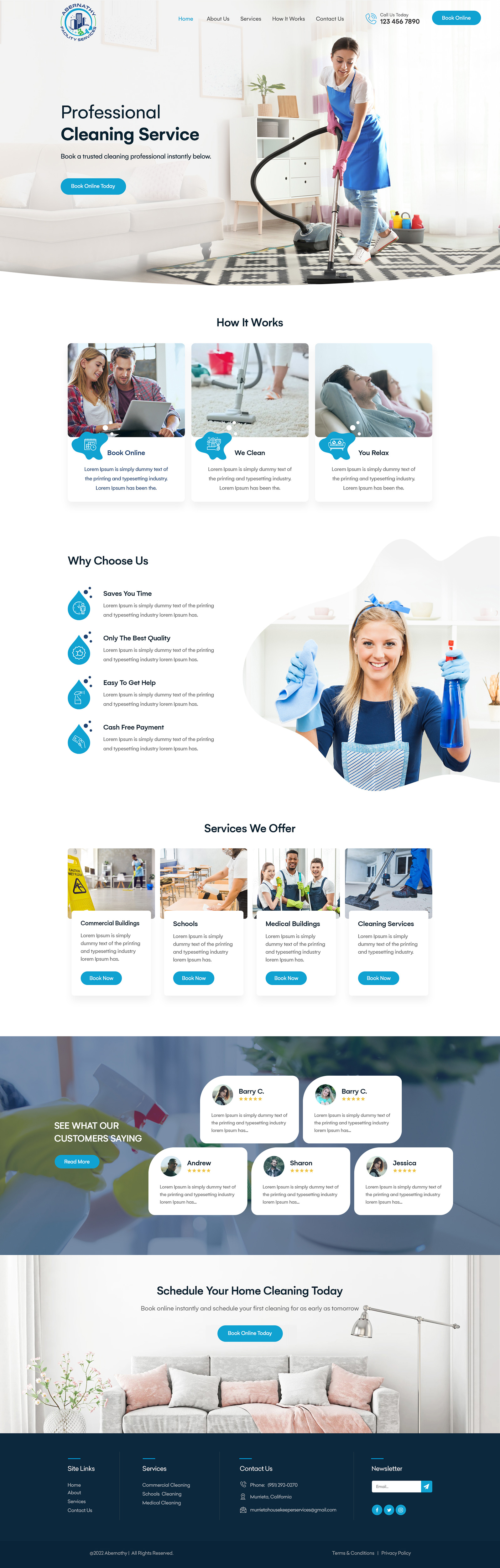 Web Design by Shijo John for Abernathy Facility Services | Design #27930547
