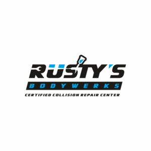 Rusty's Bodywerks   Certified Collision Repair Center | Logo Design by Ashani Bhattacharya