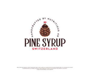 The Pine,  Syrup, Switzerland, handcrafted by nutritious ag | Logo Design by ecorokerz