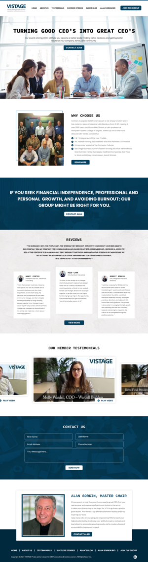 Web Design by VC for Vistage | Design: #27927759