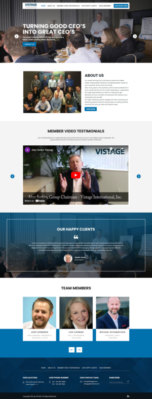 Web Design by VC for Vistage | Design: #27927782
