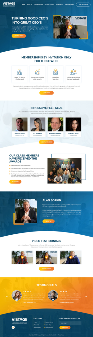 Web Design by VC for Vistage | Design: #27927861