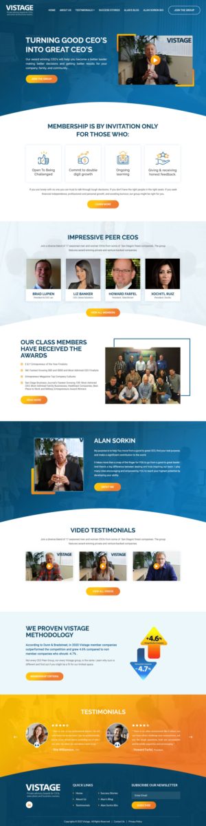Web Design by VC for Vistage | Design: #27928184