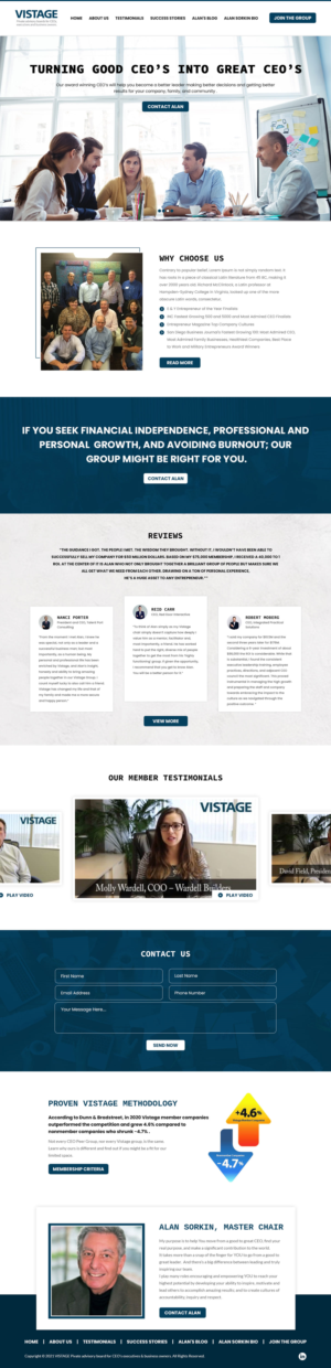 Web Design by VC for Vistage | Design: #27928289