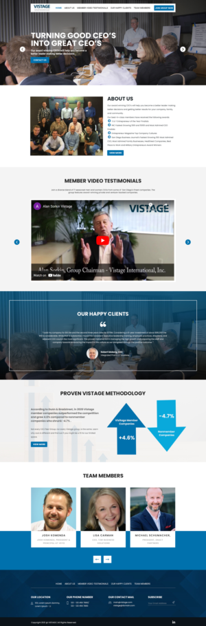Web Design by VC for Vistage | Design: #27929011