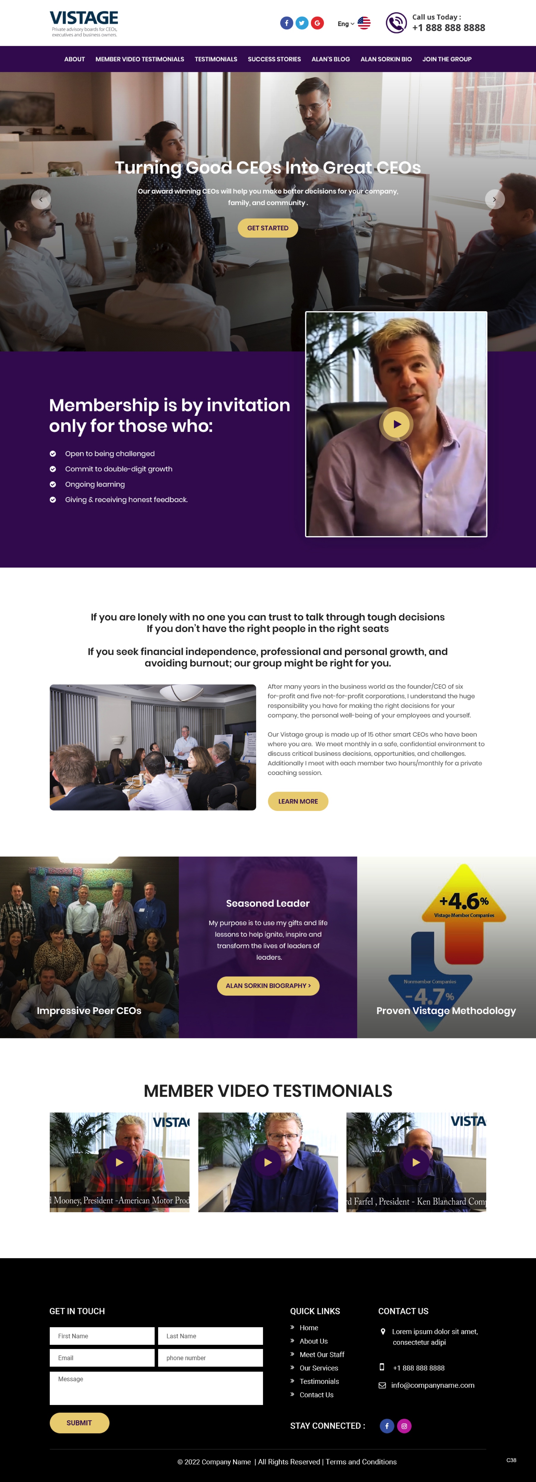 Web Design by pb for Vistage | Design #27915333