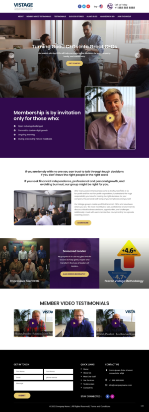 Web Design by pb for Vistage | Design: #27915333
