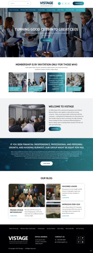 Web Design by pb for Vistage | Design: #27915335