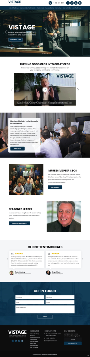 Web Design by pb for Vistage | Design: #27929182
