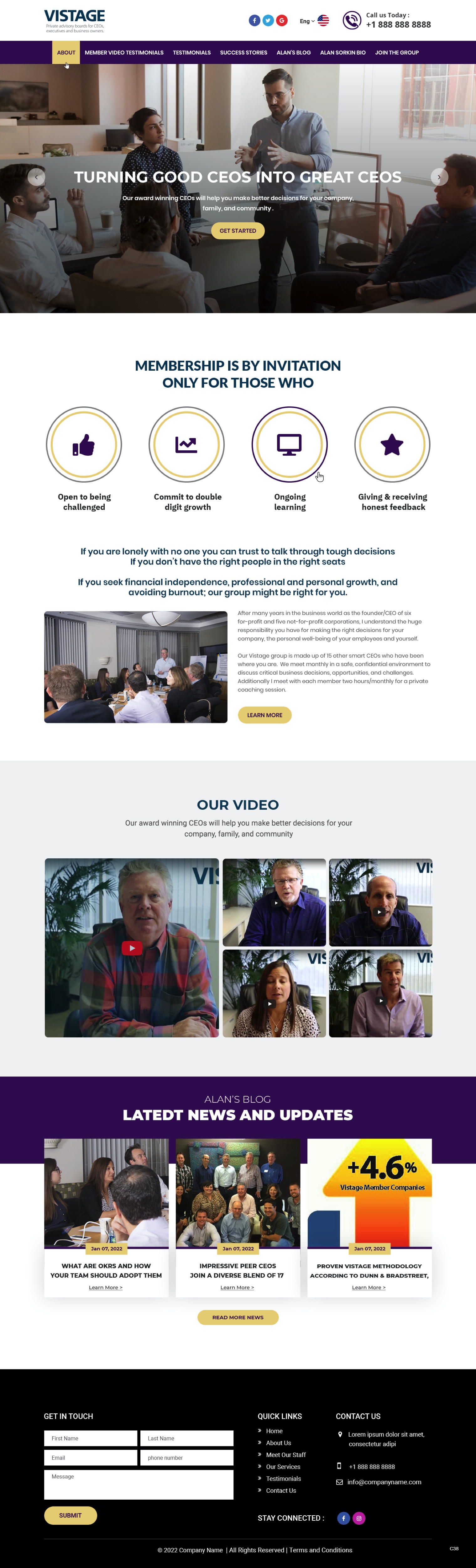 Web Design by pb for Vistage | Design #27929328