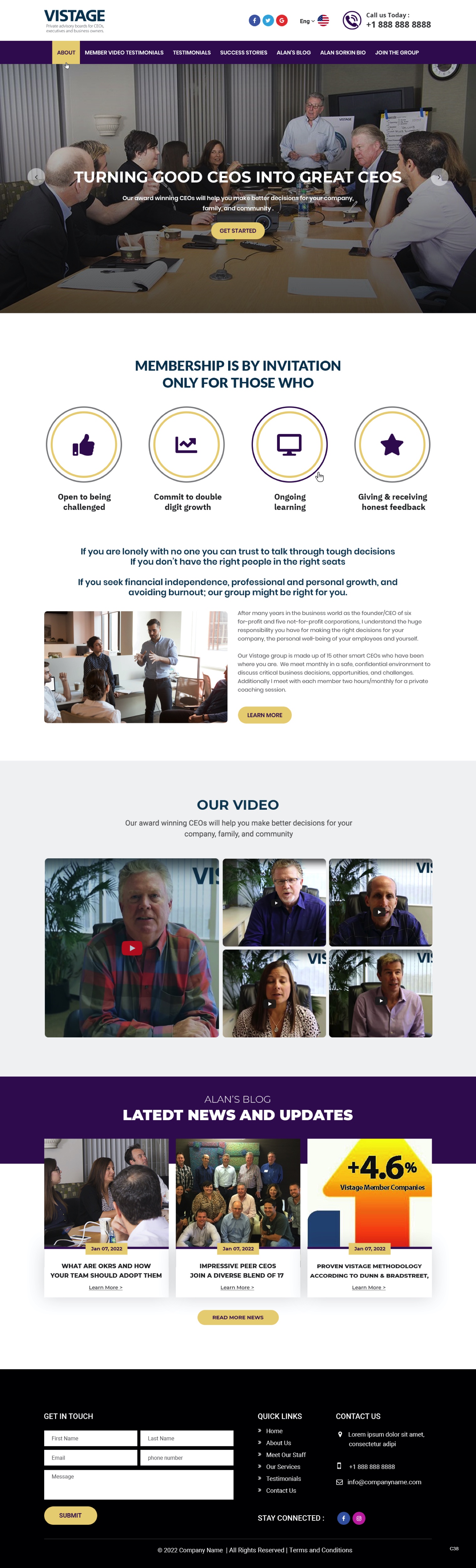 Web Design by pb for Vistage | Design #27935177