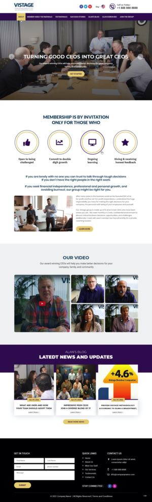 Web Design by pb for Vistage | Design: #27935177