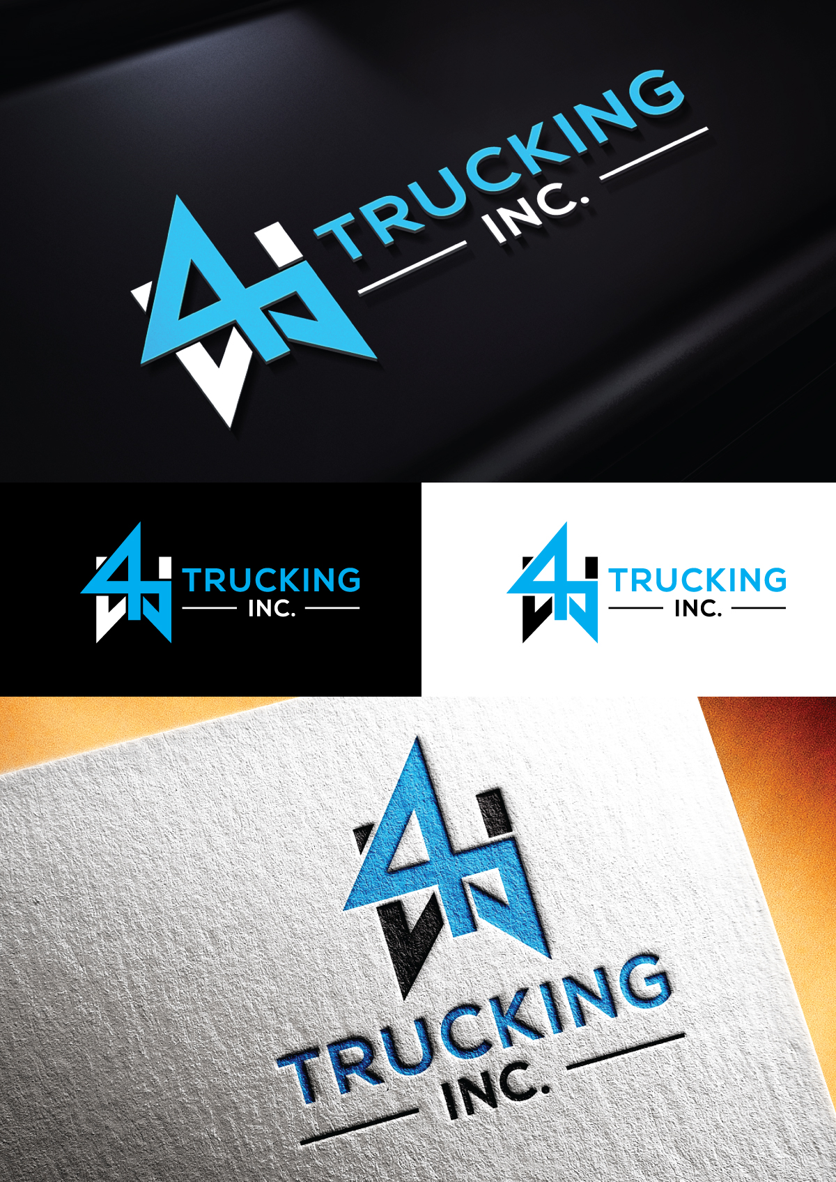 Logo Design by sol design2 for 4W Trucking Inc. | Design #27913451