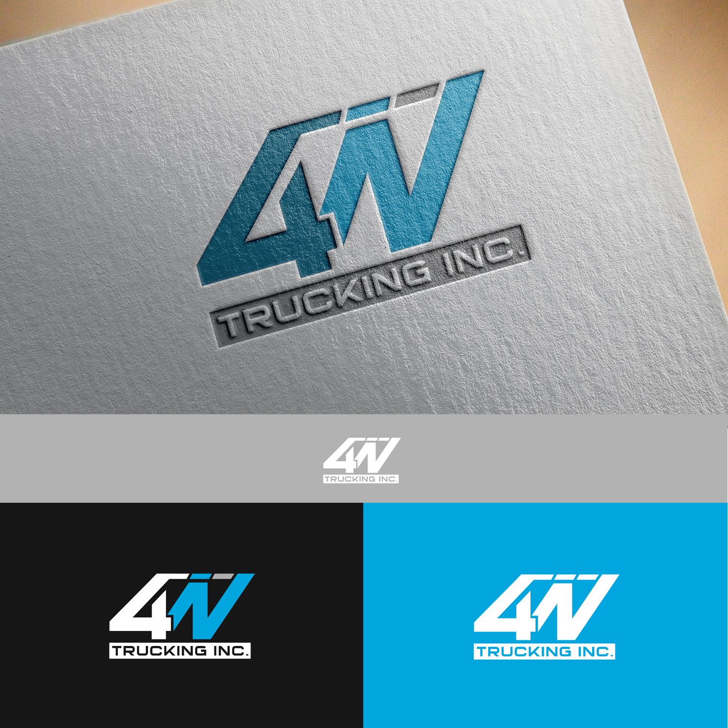 Logo Design by S.N.Y™-01 for 4W Trucking Inc. | Design #27911658