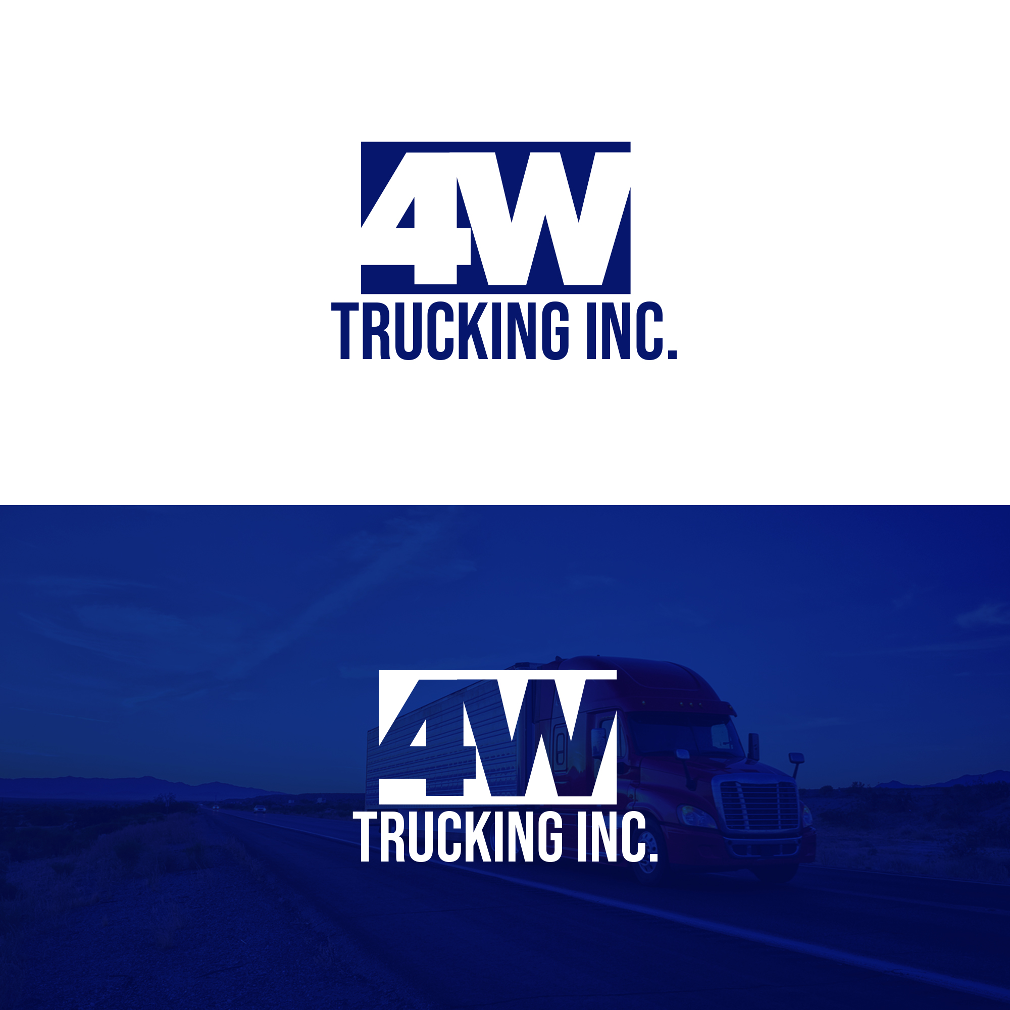 Logo Design by DSCMedia™ for 4W Trucking Inc. | Design #27916149