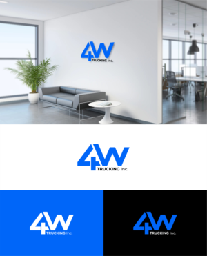Logo Design by Hakim Febrian for 4W Trucking Inc. | Design #27913359