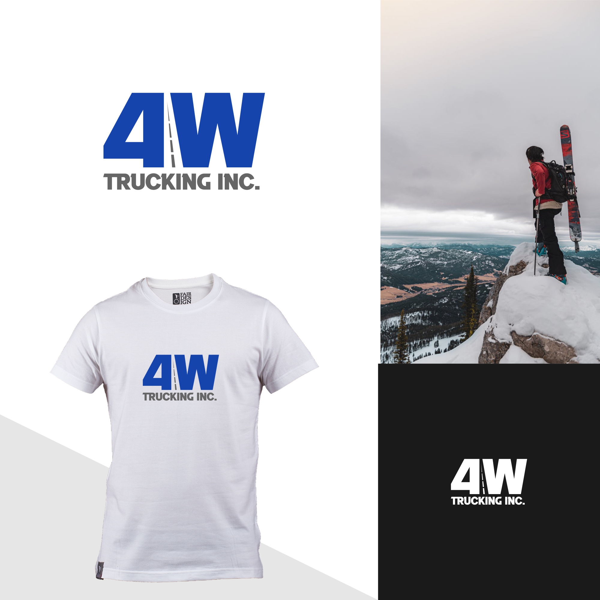 Logo Design by SigmaStudio for 4W Trucking Inc. | Design #27912123