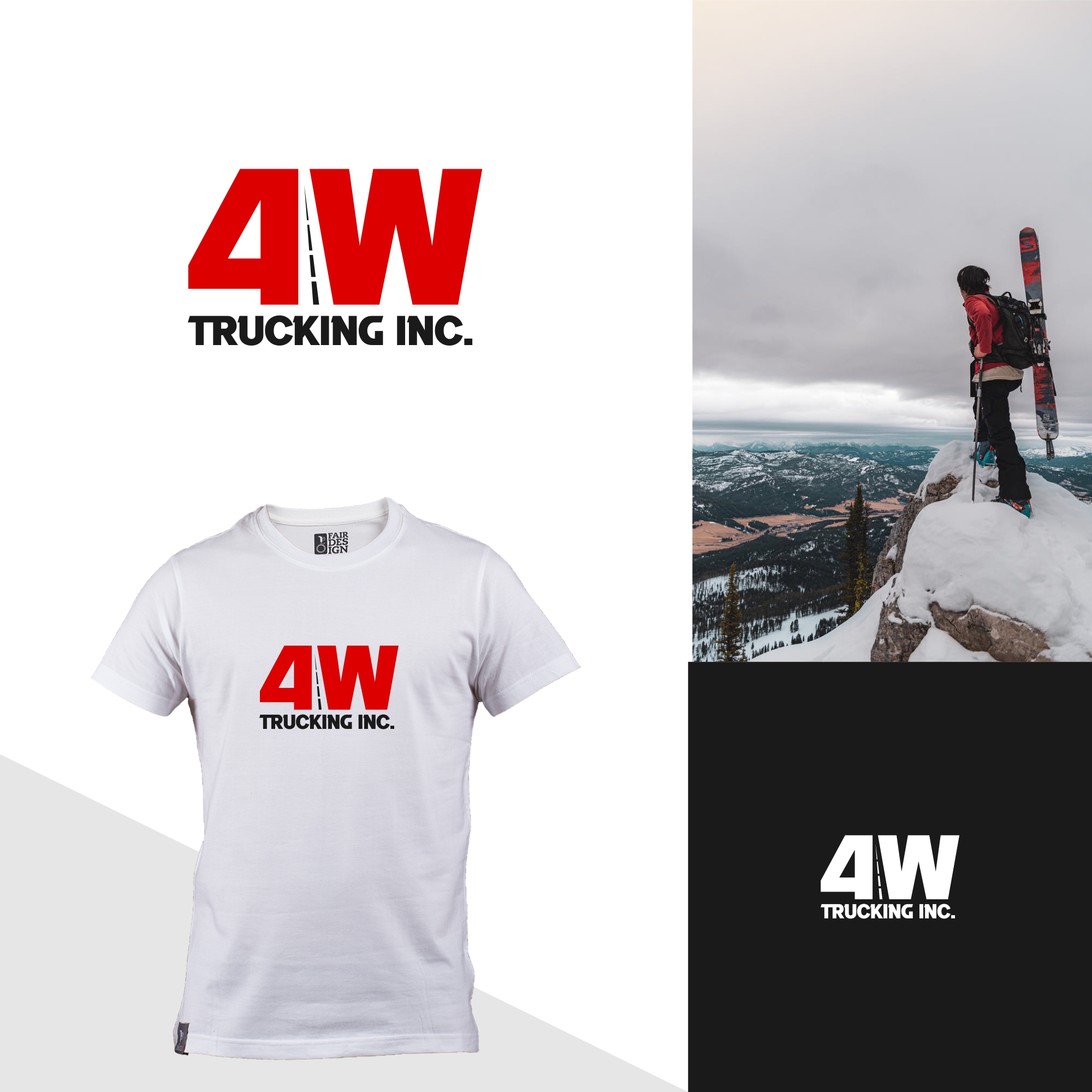 Logo Design by SigmaStudio for 4W Trucking Inc. | Design #27912124