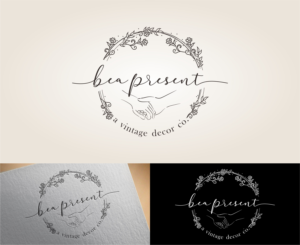 Bea Present ....   a vintage decor co. | Logo Design by vta