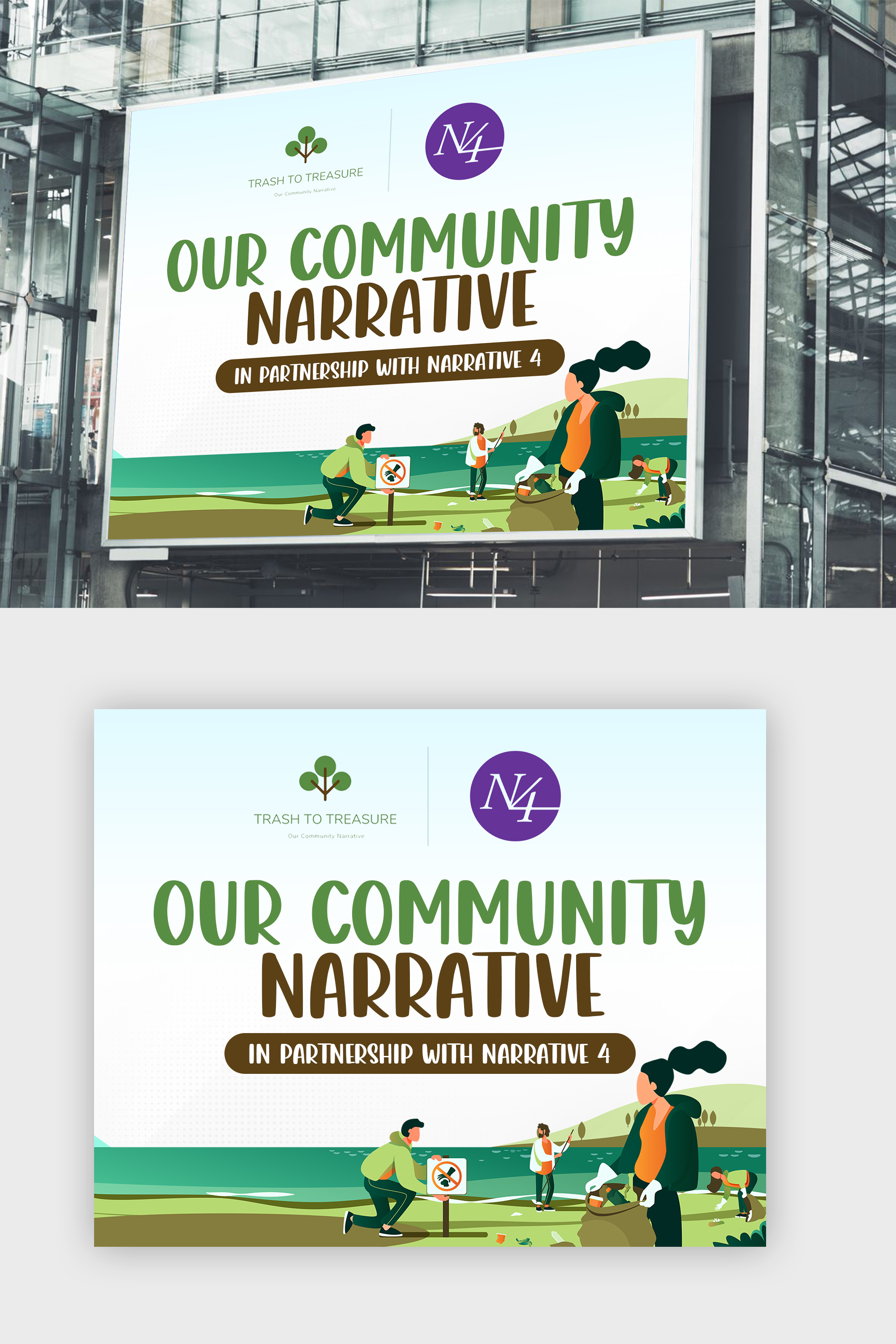 Signage Design by debdesign for Narrative 4 | Design #27927655