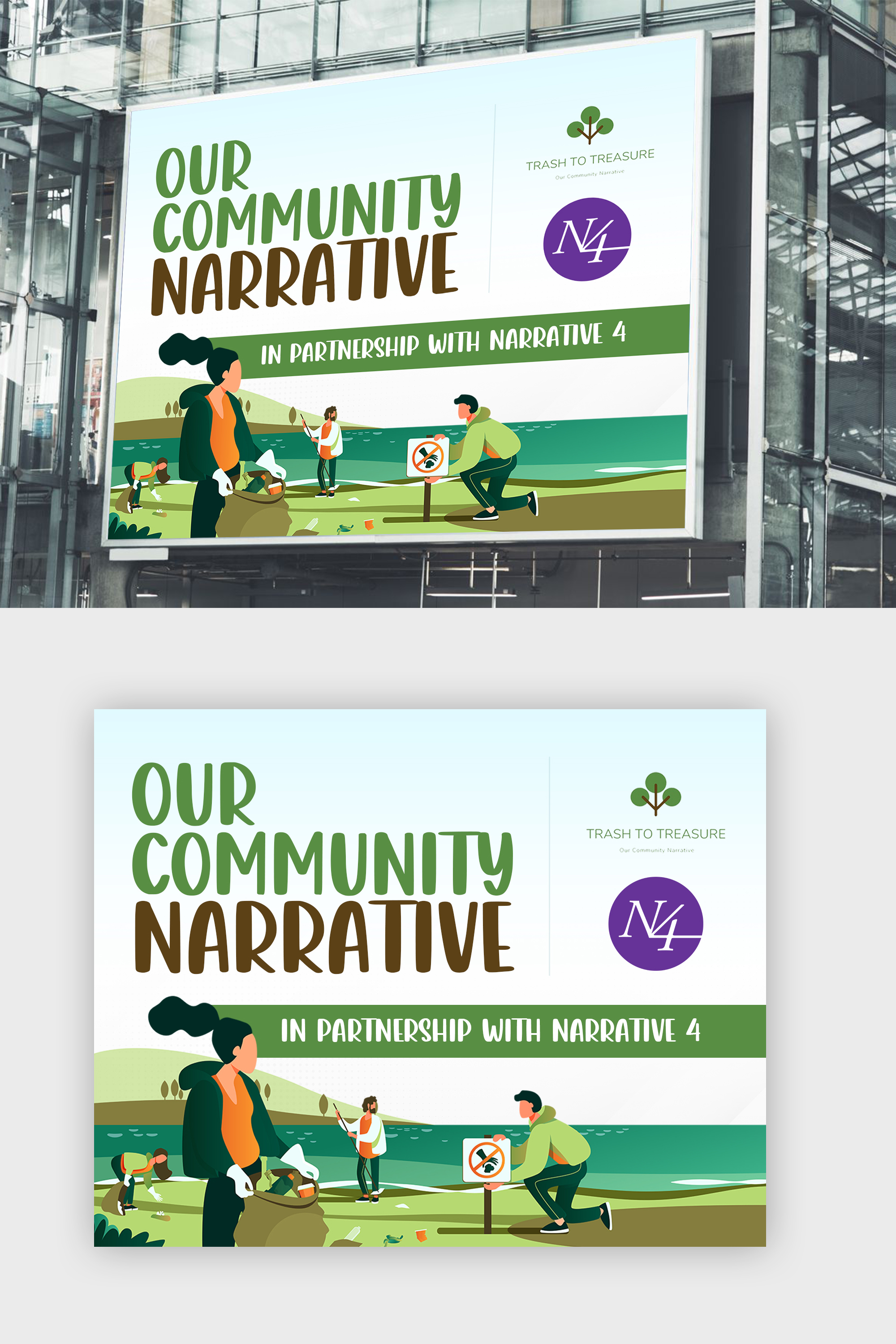 Signage Design by debdesign for Narrative 4 | Design #27927657