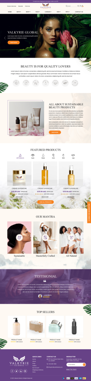 Shopify Design by Titan Eagle for this project | Design: #27936016
