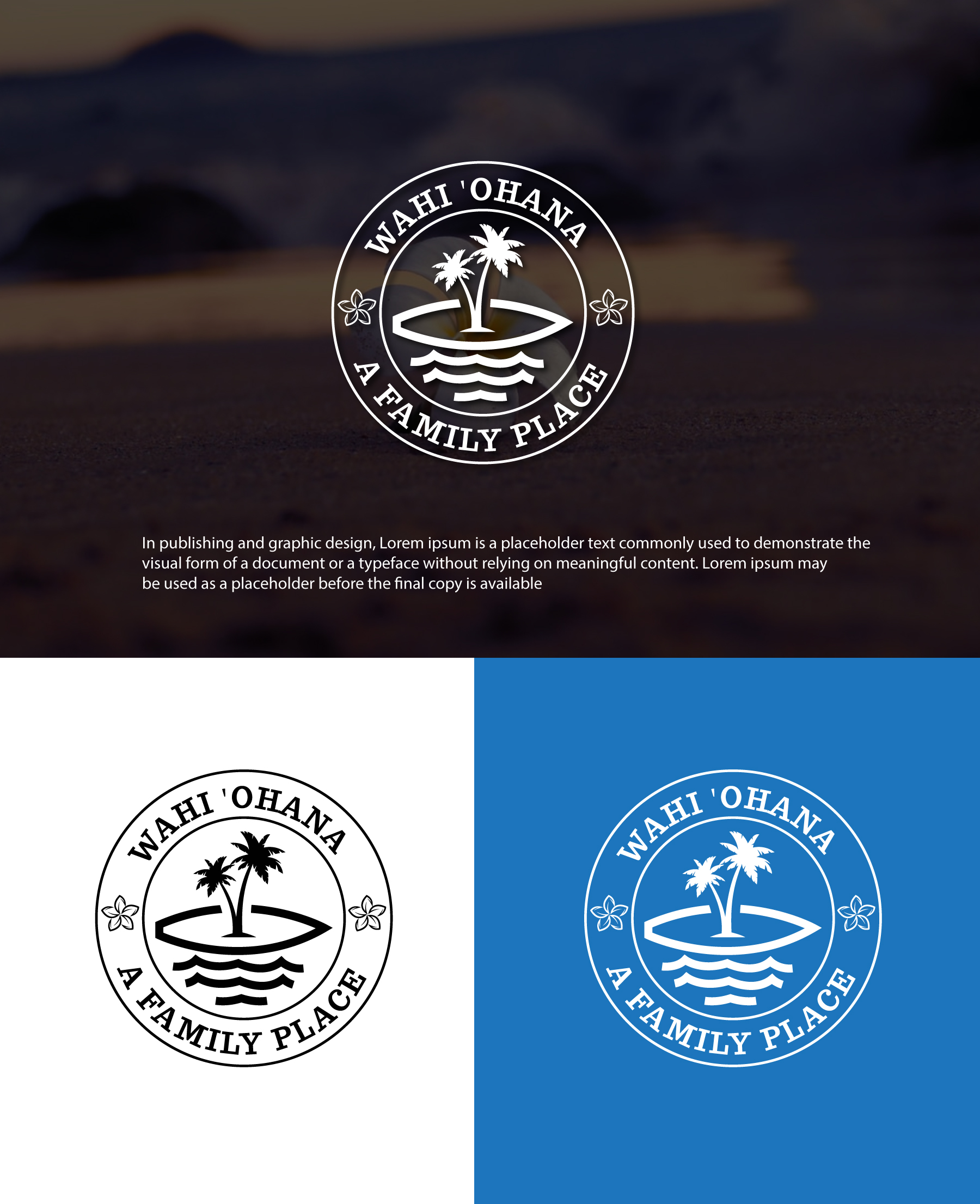 Logo Design by AnteMeridiem for Wahi 'Ohana | Design #27918622