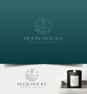 Hulin Rocks or Hulin Rocks Artisan Candles | Logo Design by ecorokerz