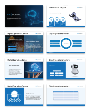 New Template, new corporate image Infoportal 2022 | Diseño de PowerPoint por Pixelon Studio