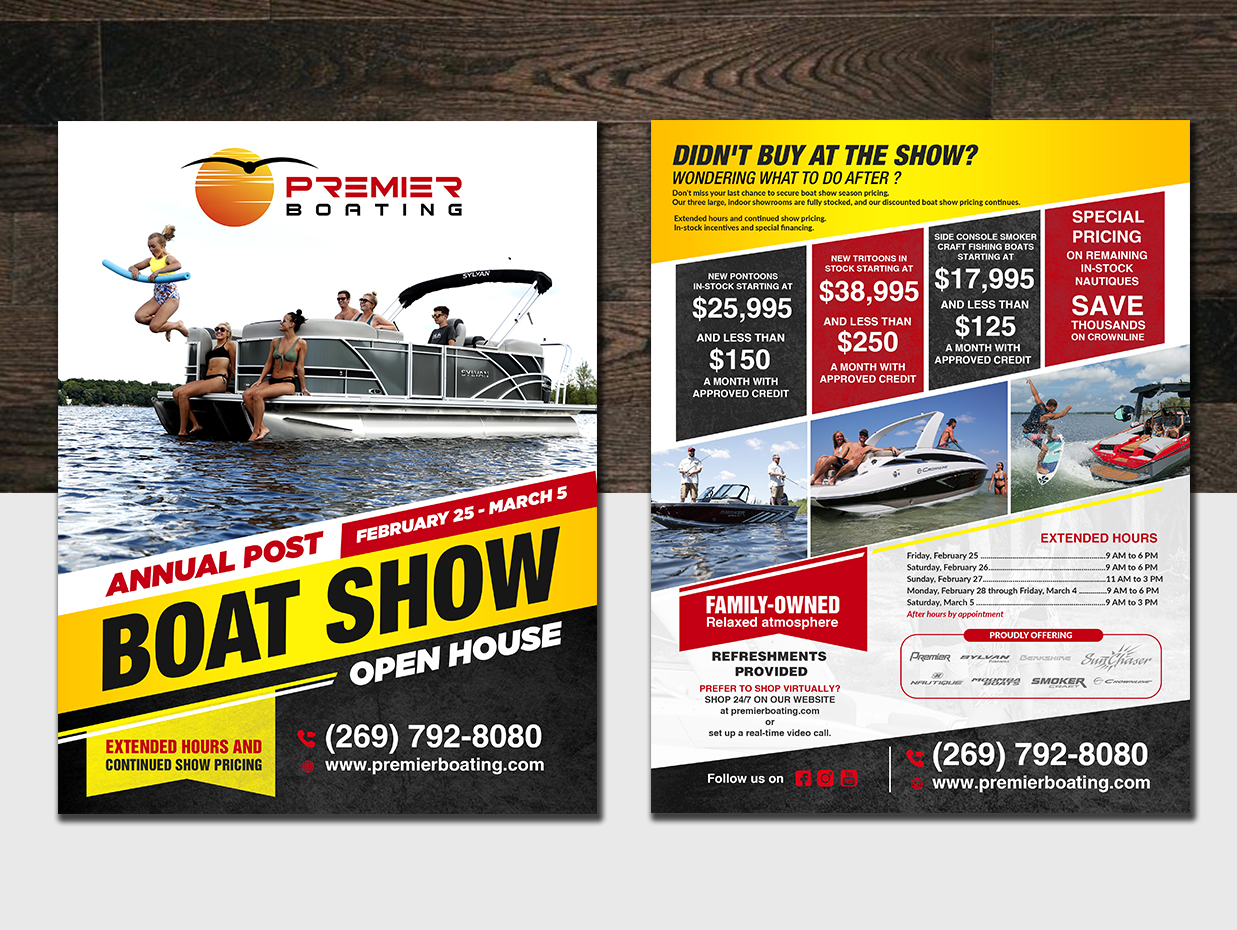 Flyer-Design von innovative earth für Premier Boating | Design: #27936783