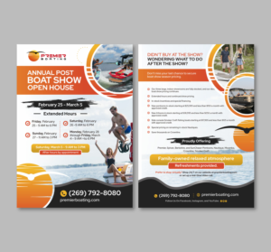 Diseño de Flyer por Dzhafir para Premier Boating | Diseño #27933234