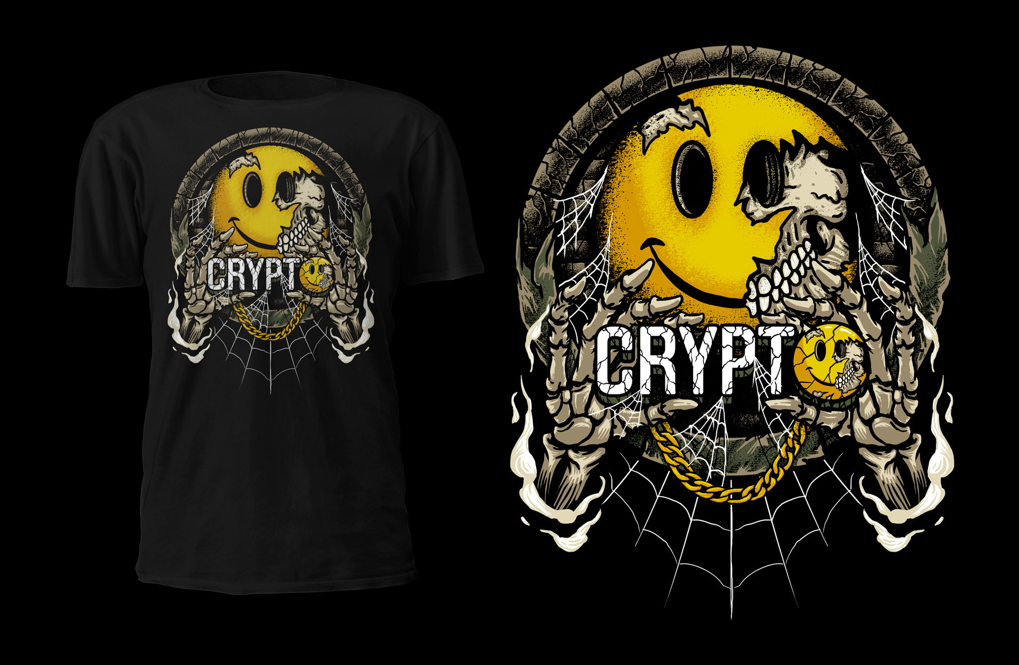 T-shirt Design by D'Mono for CryptoSmilez.com | Design #27932526