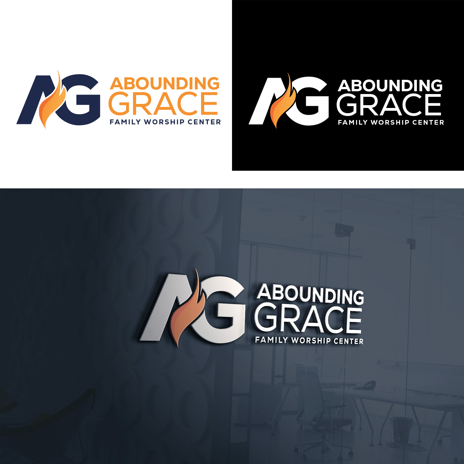 Logo Design by Finley Johnson for Abounding Grace Family Worship Center | Design #27970915