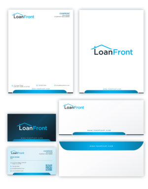 LoanFront business card and stationary design | Business Card Design by ZeneFashions