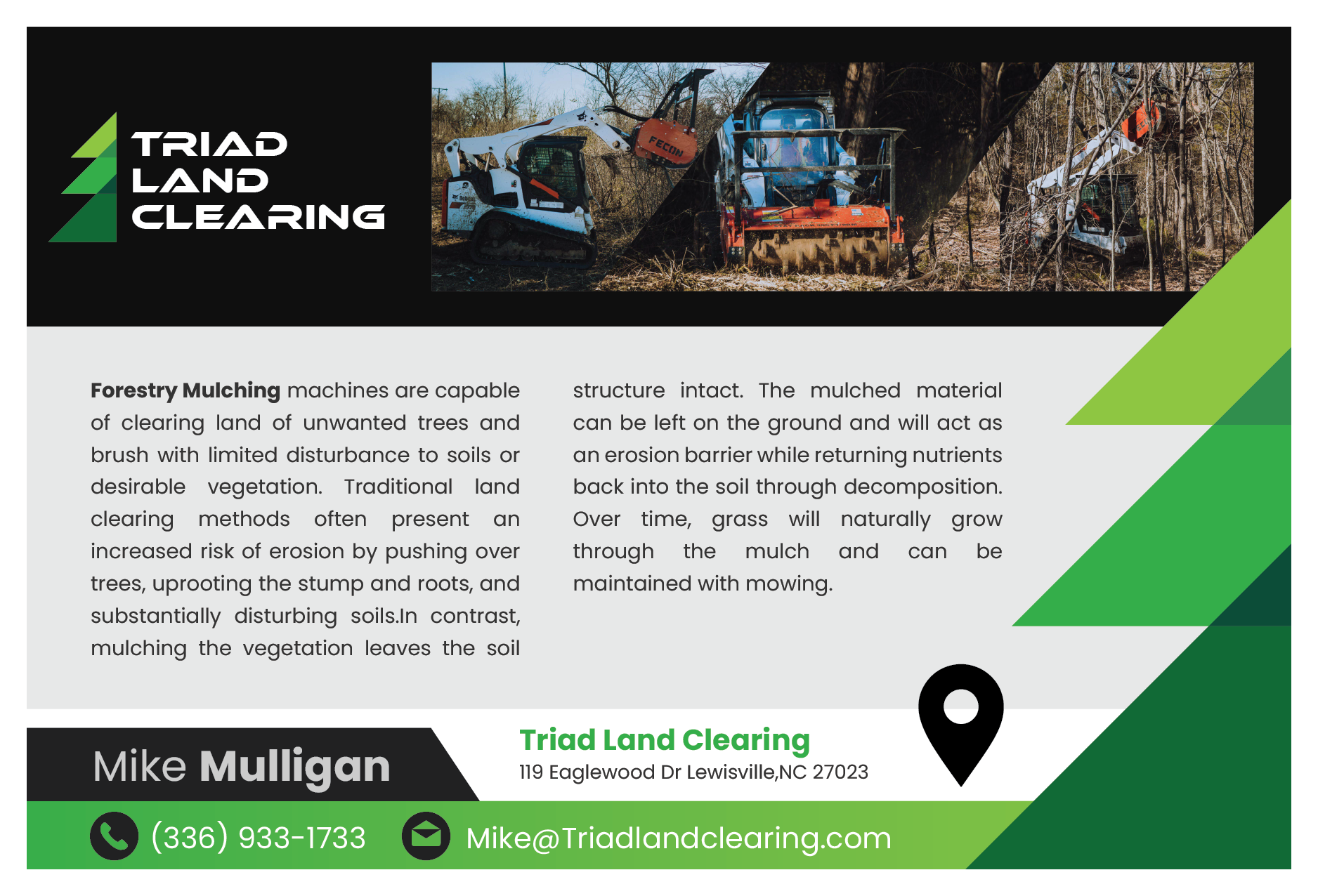 Postcard Design by Dinesh11580 for Triad Land Clearing  | Design #27958702