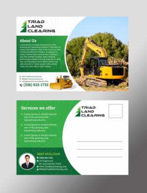 Postcard Design by KreativeMadz for Triad Land Clearing  | Design: #27938648