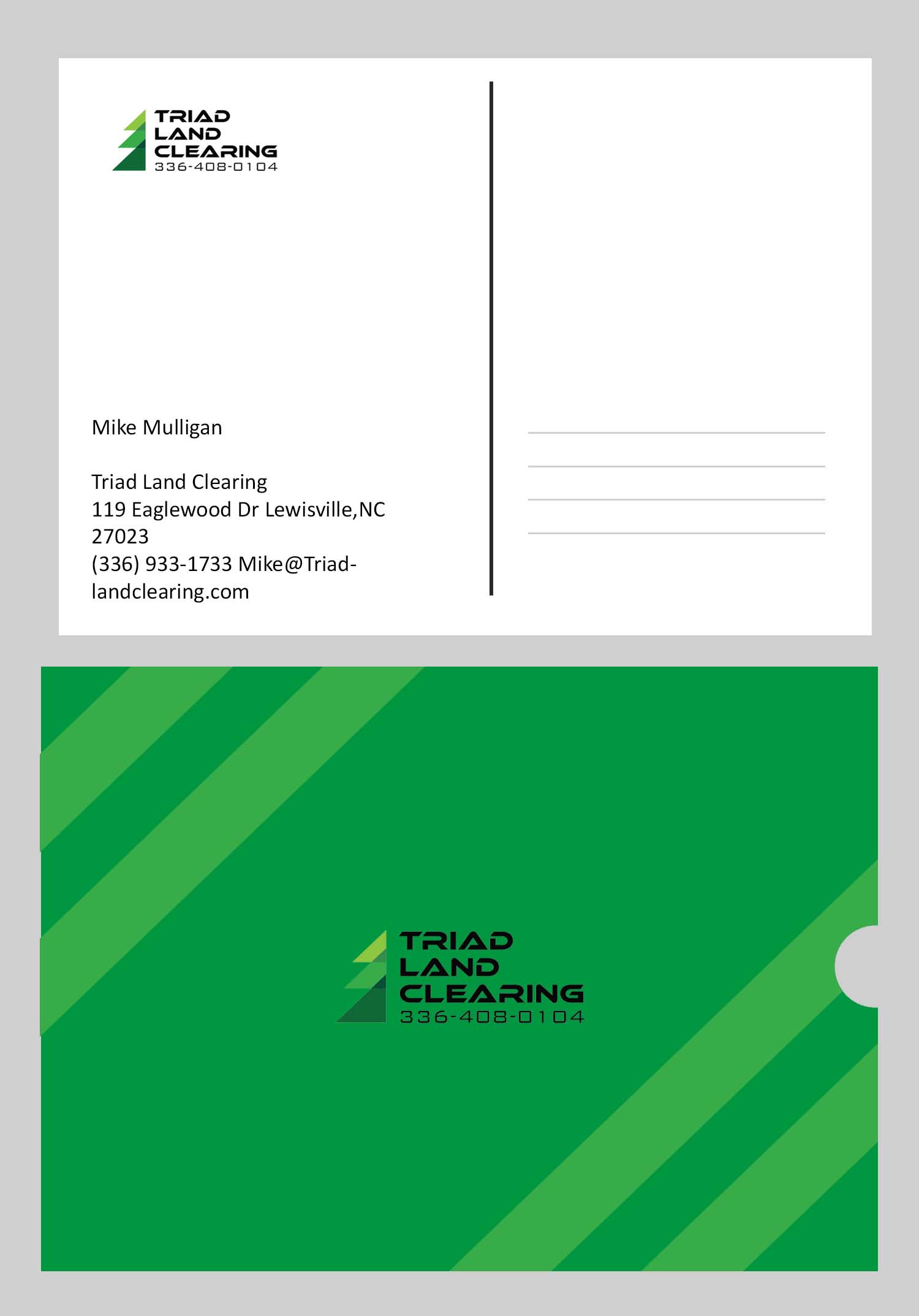 Postkarten-Design von Sarah William für Triad Land Clearing  | Design #27937479