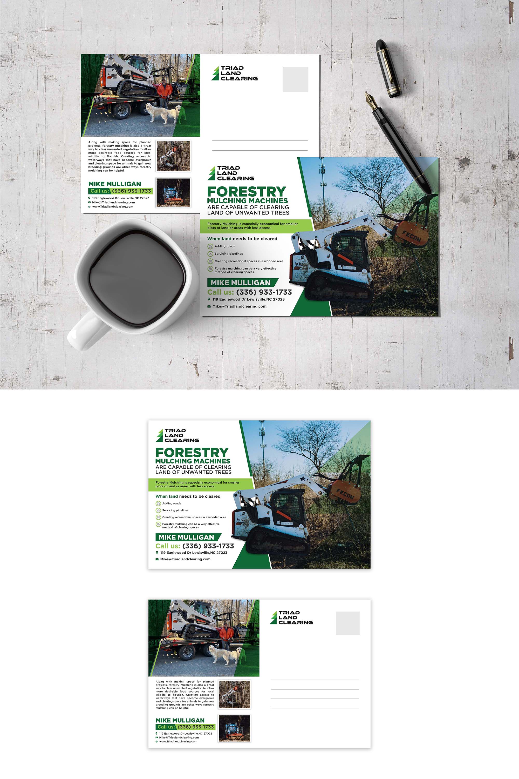 Diseño de Postal por Design Motion para Triad Land Clearing  | Diseño #27944161