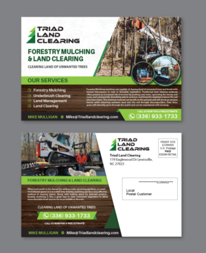 Postcard Design by alex989 for Triad Land Clearing  | Design: #27949820
