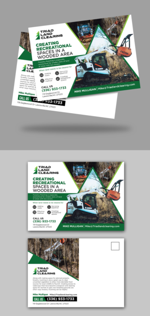 Postcard Design by debdesign for Triad Land Clearing  | Design: #27942988