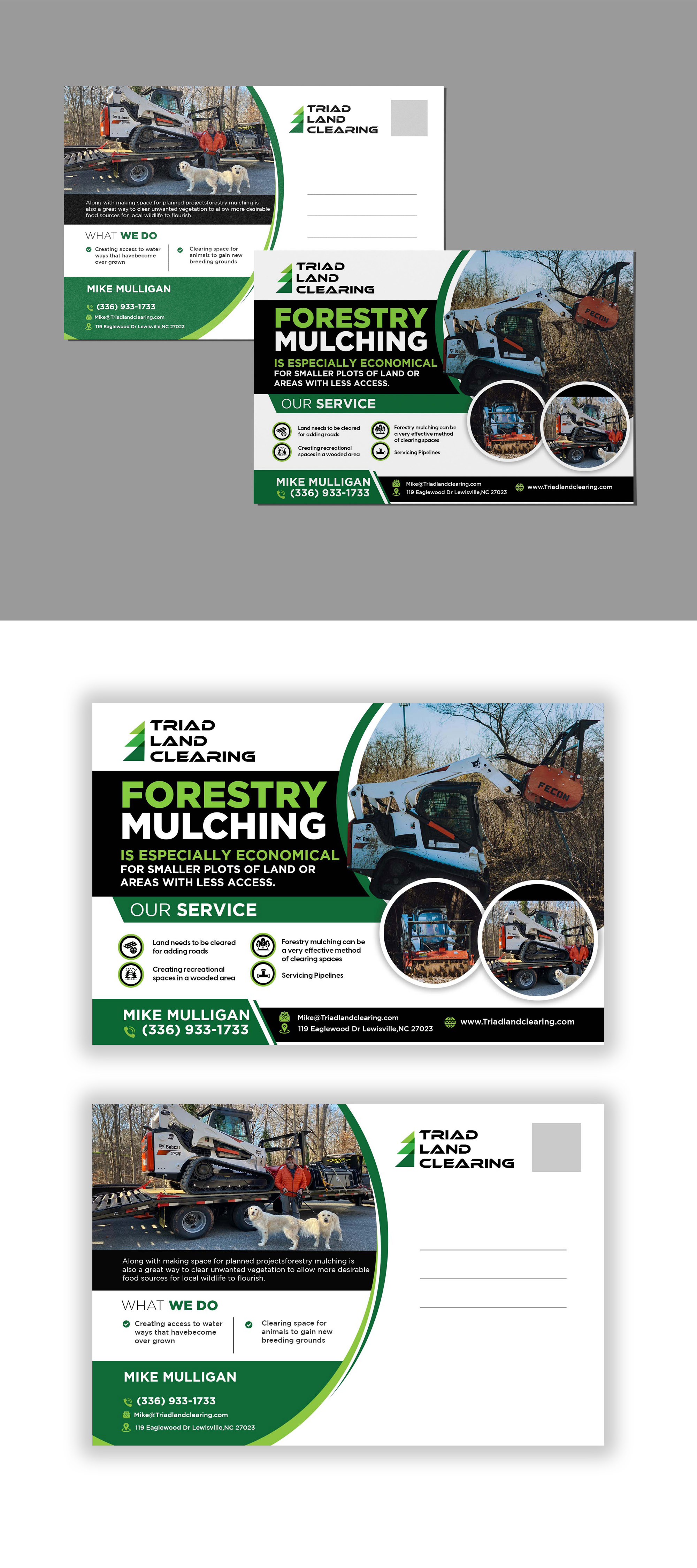 Design de Carte Postale par debdesign pour Triad Land Clearing  | Design #27947234