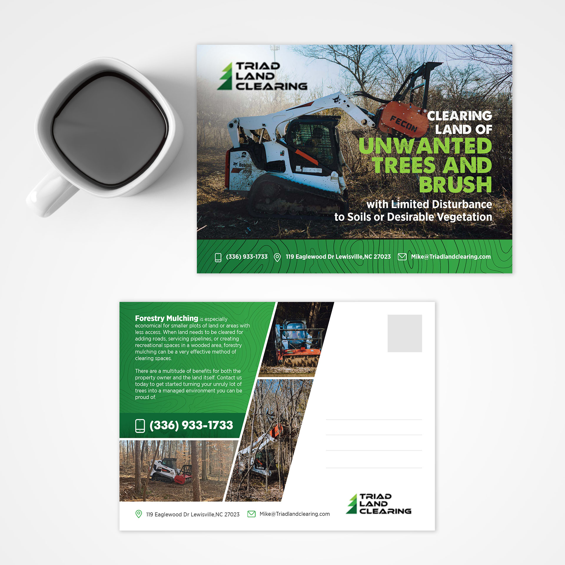 Postcard Design by Deepak_9_Malhotra for Triad Land Clearing  | Design #27977685