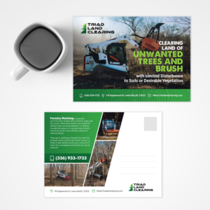 Postcard Design by Deepak_9_Malhotra for Triad Land Clearing  | Design: #27977685