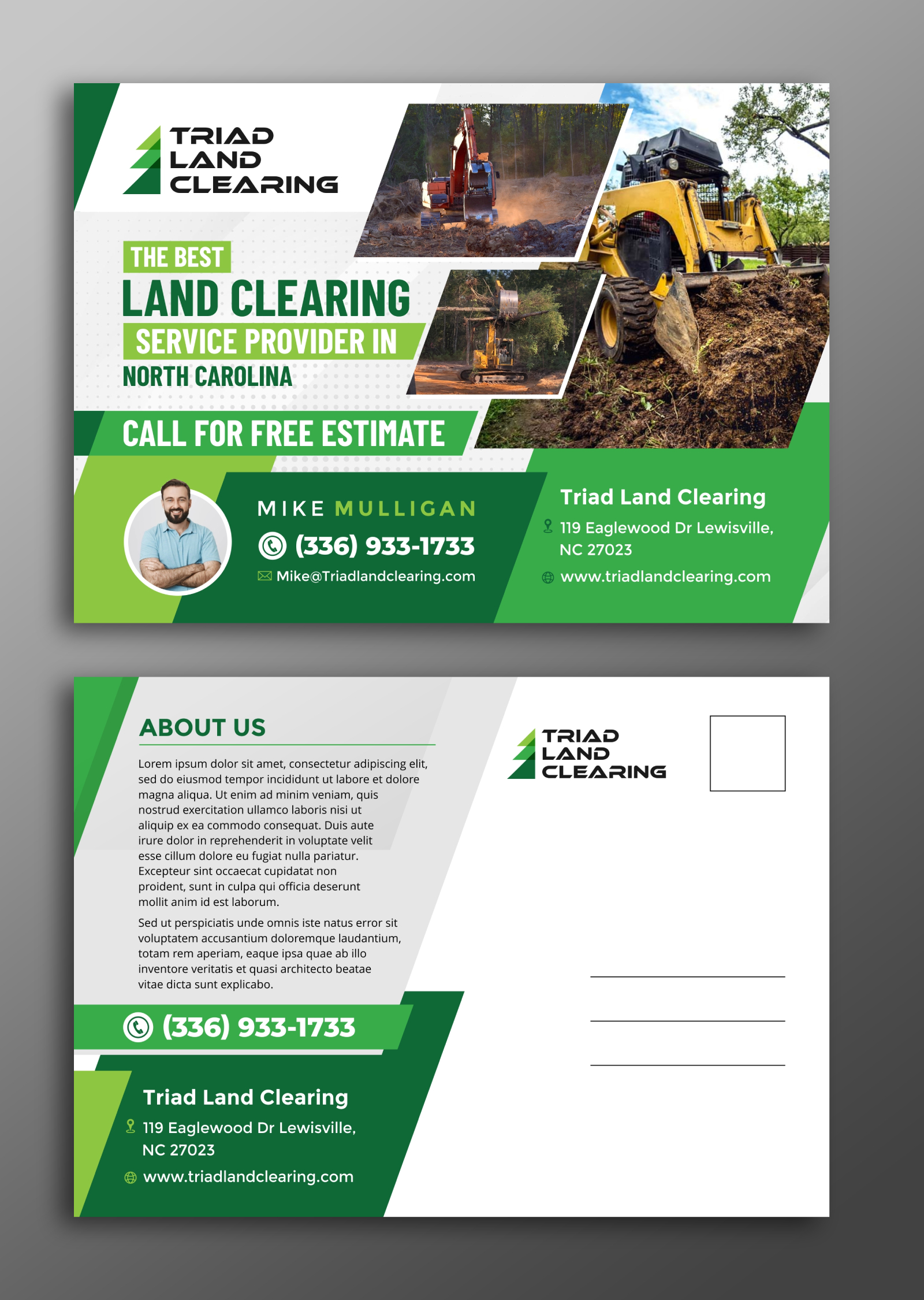 Design de Carte Postale par ecorokerz pour Triad Land Clearing  | Design #27937979